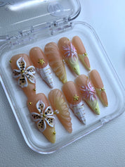 Whimsical Garden Bloom Nails41