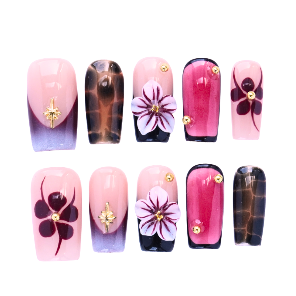 Floral - Fusion Elegance Press - On Nails