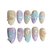 Dreamy Pastel Almond Nails