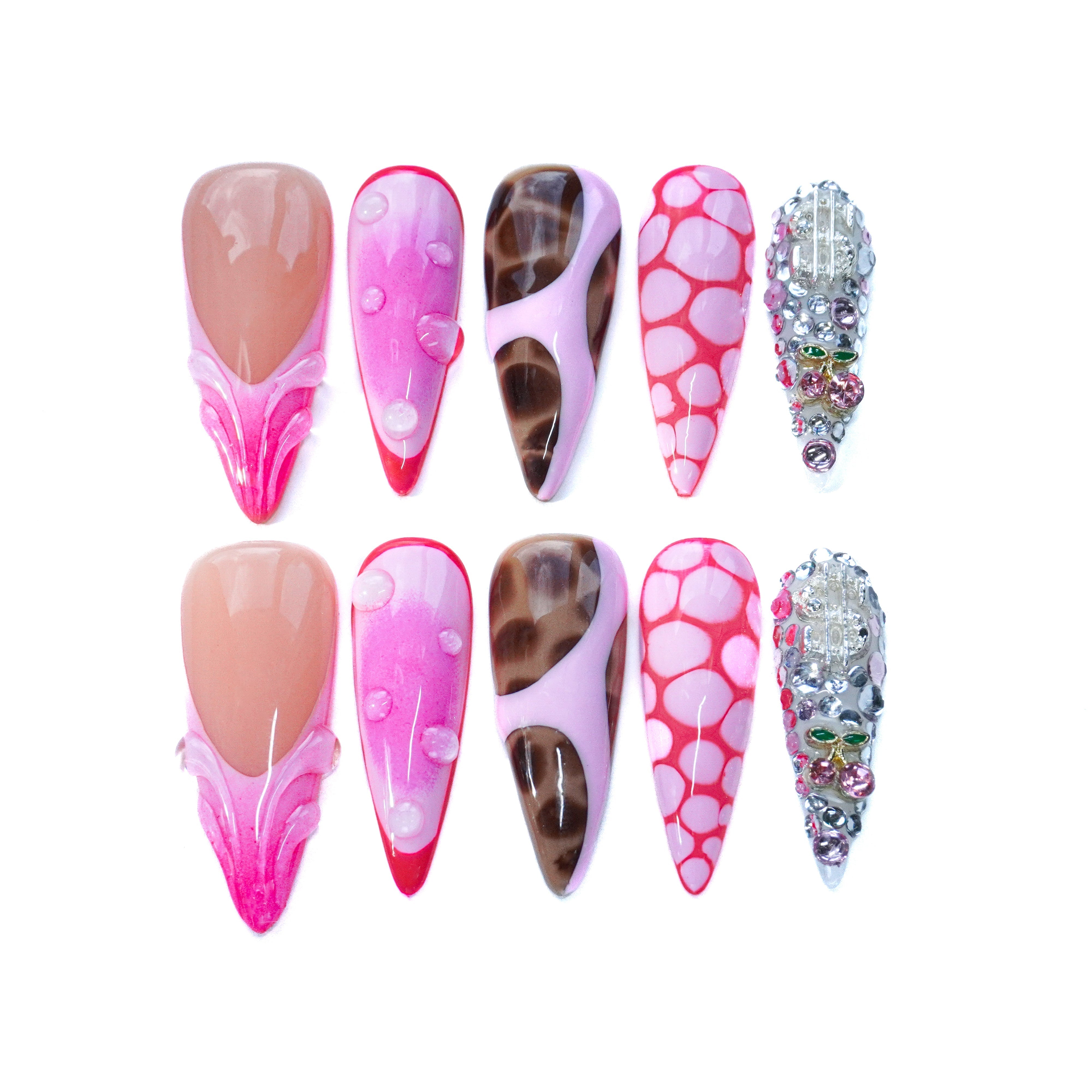 Pink - Toned Fantasy Press - On Nails