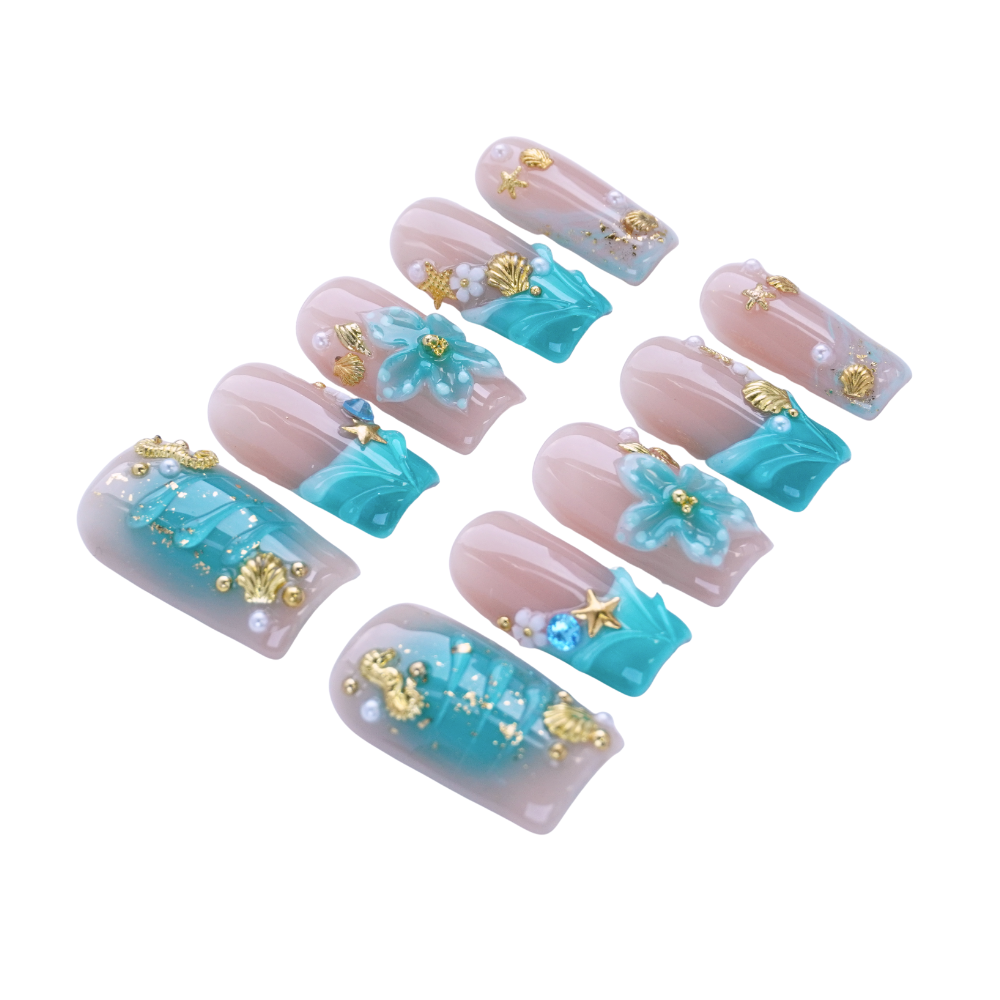Mermaid - Core Sea Charm Press - On Nails