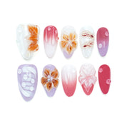 Ethereal Floral Gradient Nails