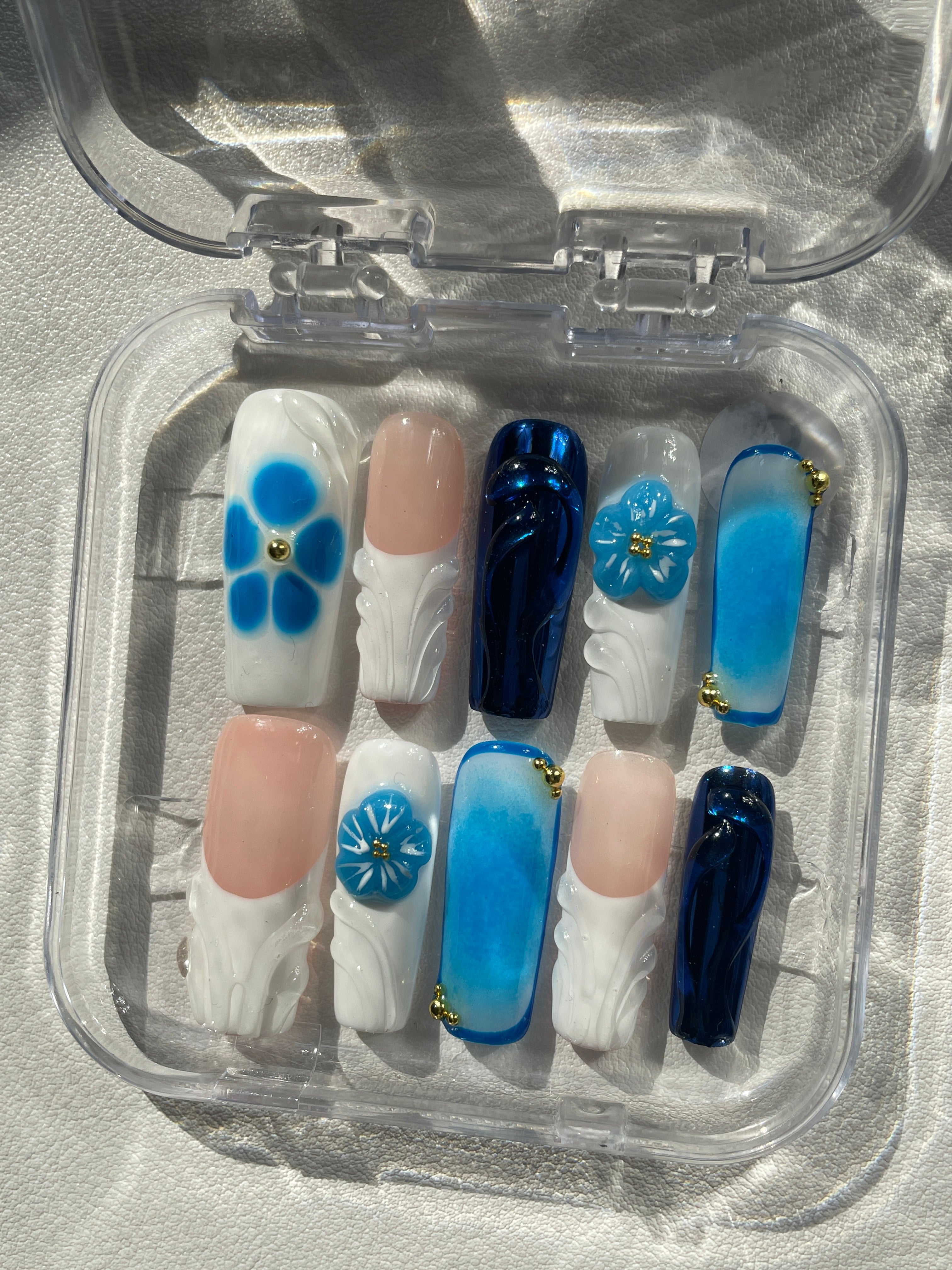 Oceanic Bloom Nails