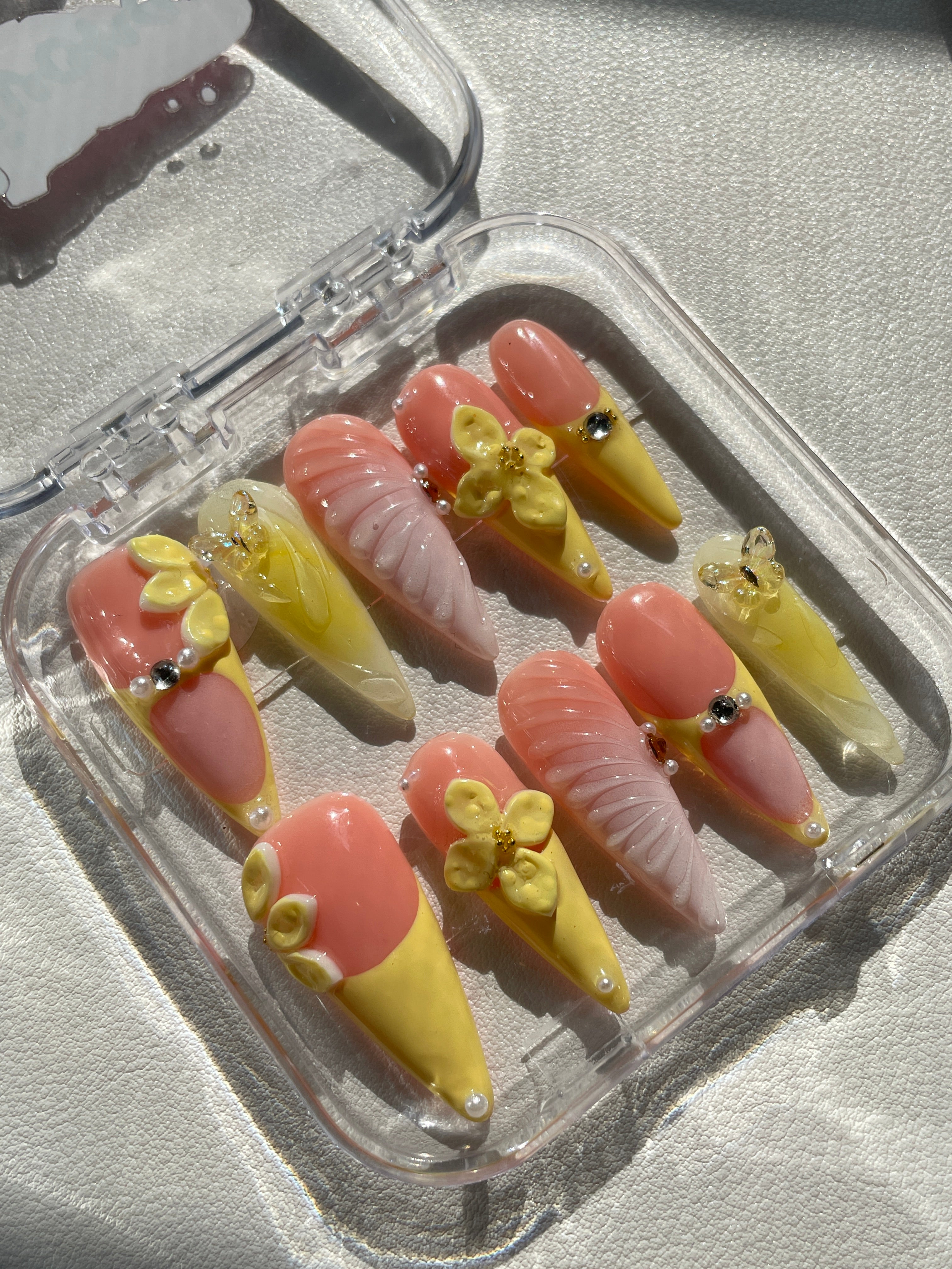 Sunny Stiletto Nails