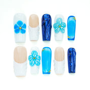 Oceanic Bloom Nails