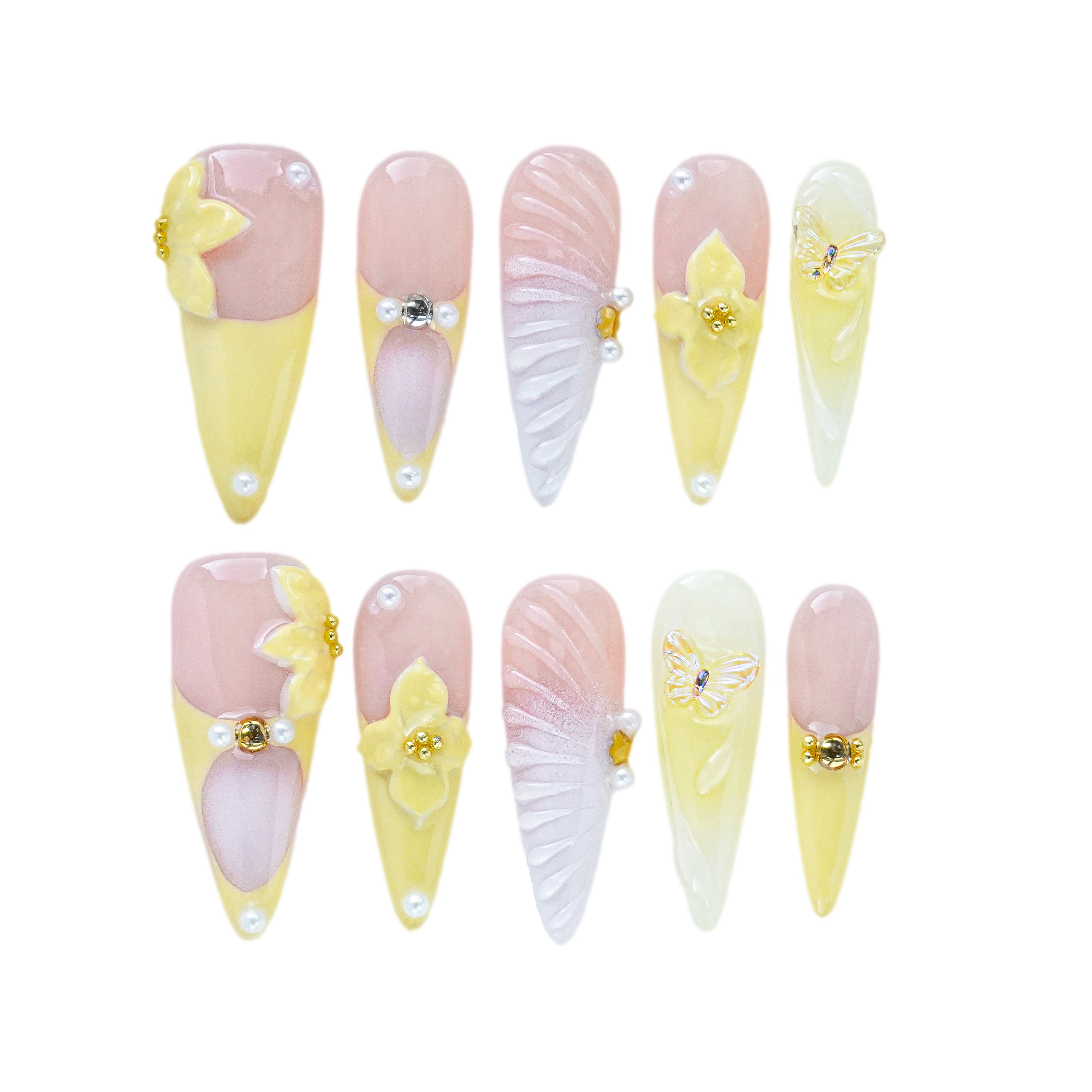 Sunny Stiletto Nails