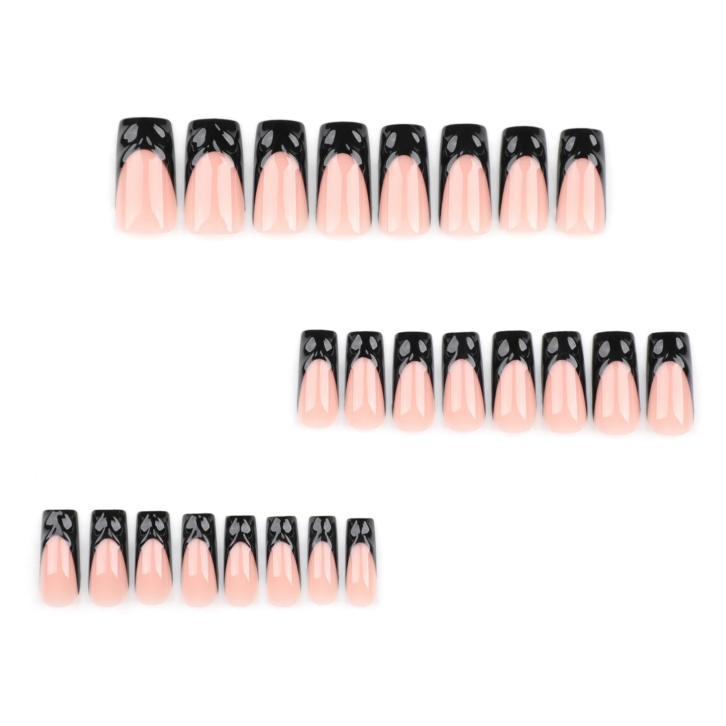 Bhivorga French Tip Short Press On Nails 2024 Newest Summer Naills, DIY Nails - 24 Pieces