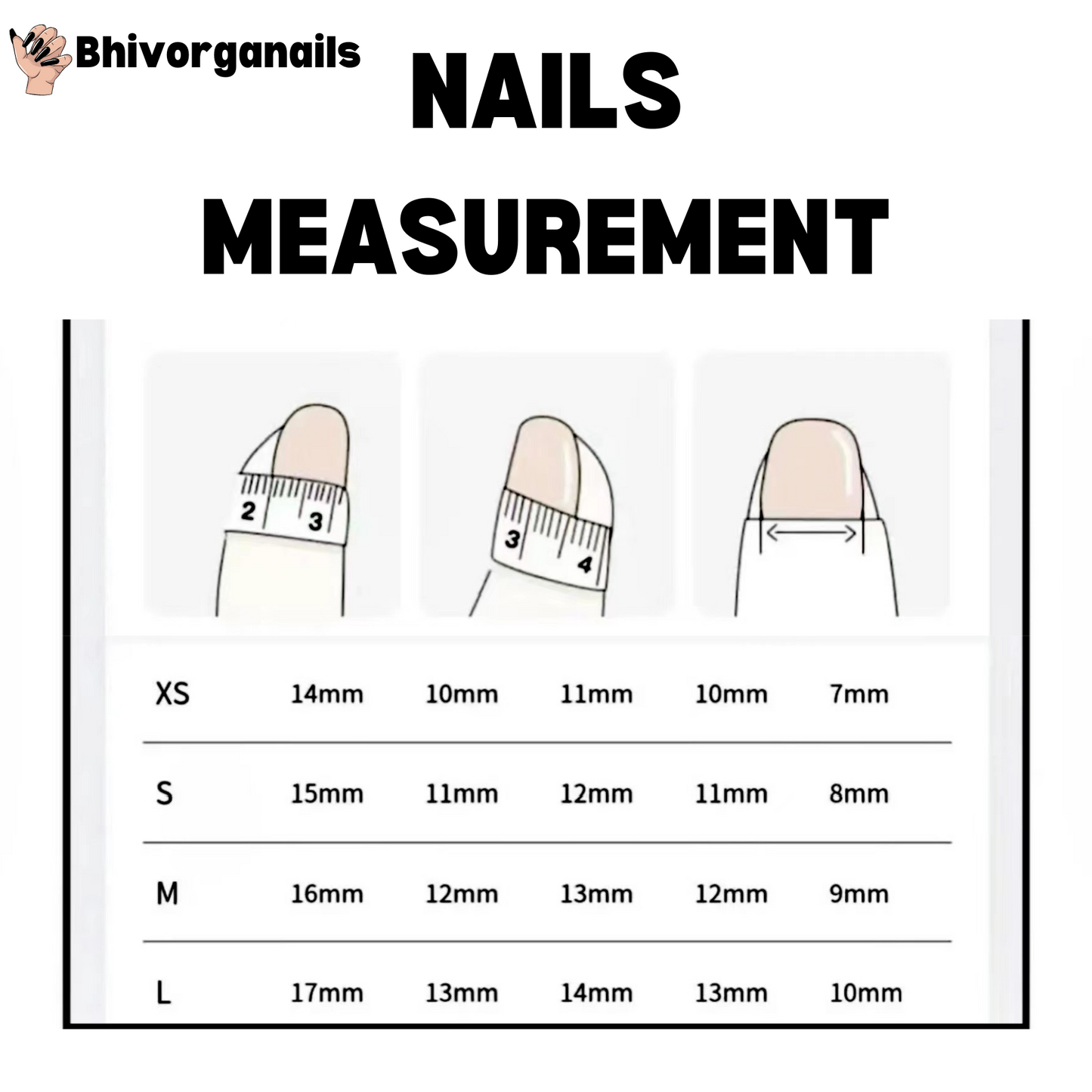 Bhivorga French Tip Press On Nails- A612