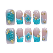 Mermaid - Core Sea Charm Press - On Nails