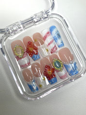 Ocean Blossom & Golden Nails