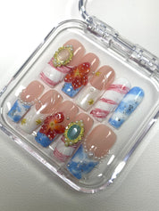 Ocean Blossom & Golden Nails