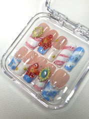 Ocean Blossom & Golden Nails