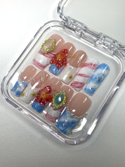 Ocean Blossom & Golden Nails