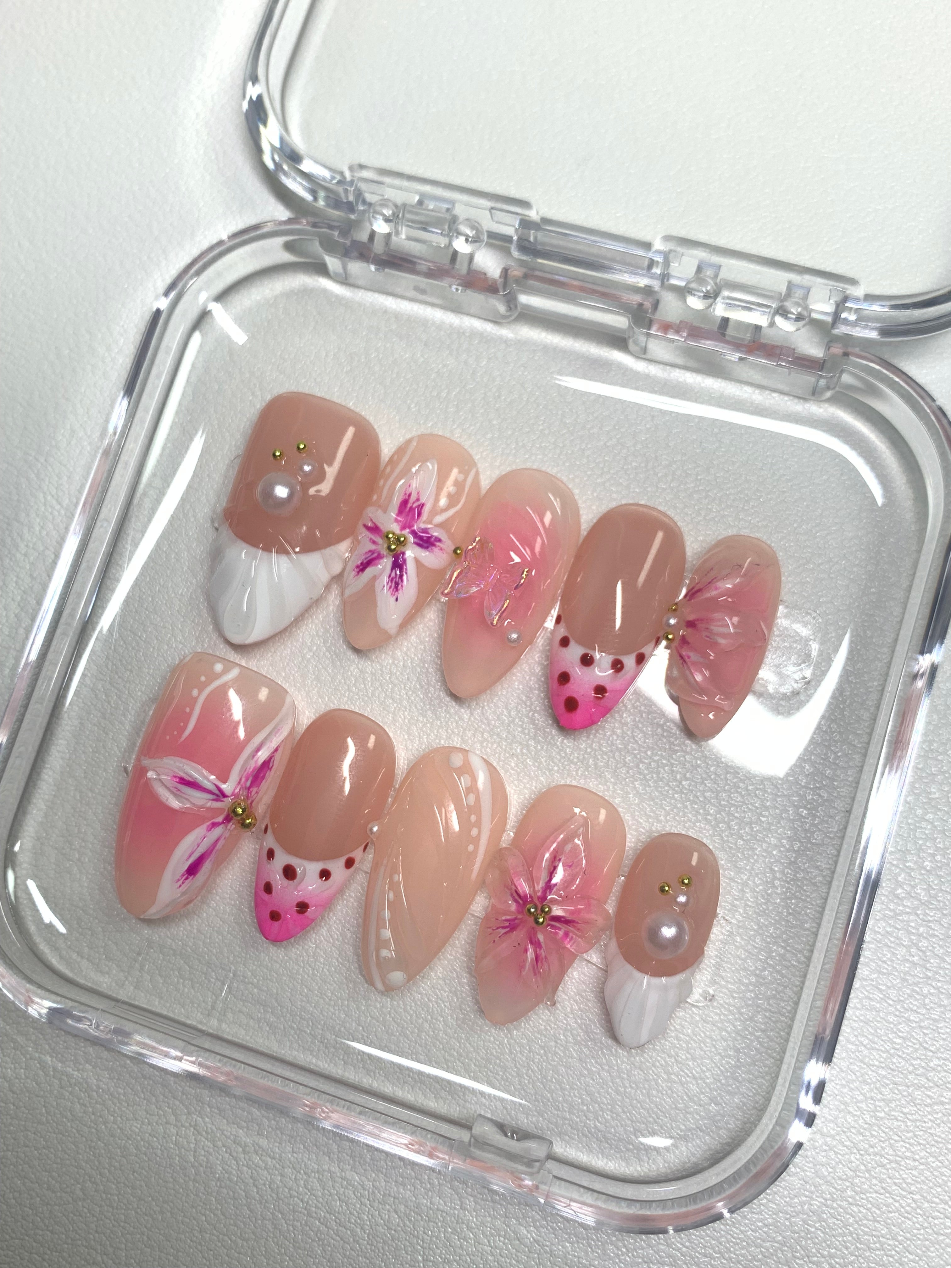 Fuchsia Blossom Nails