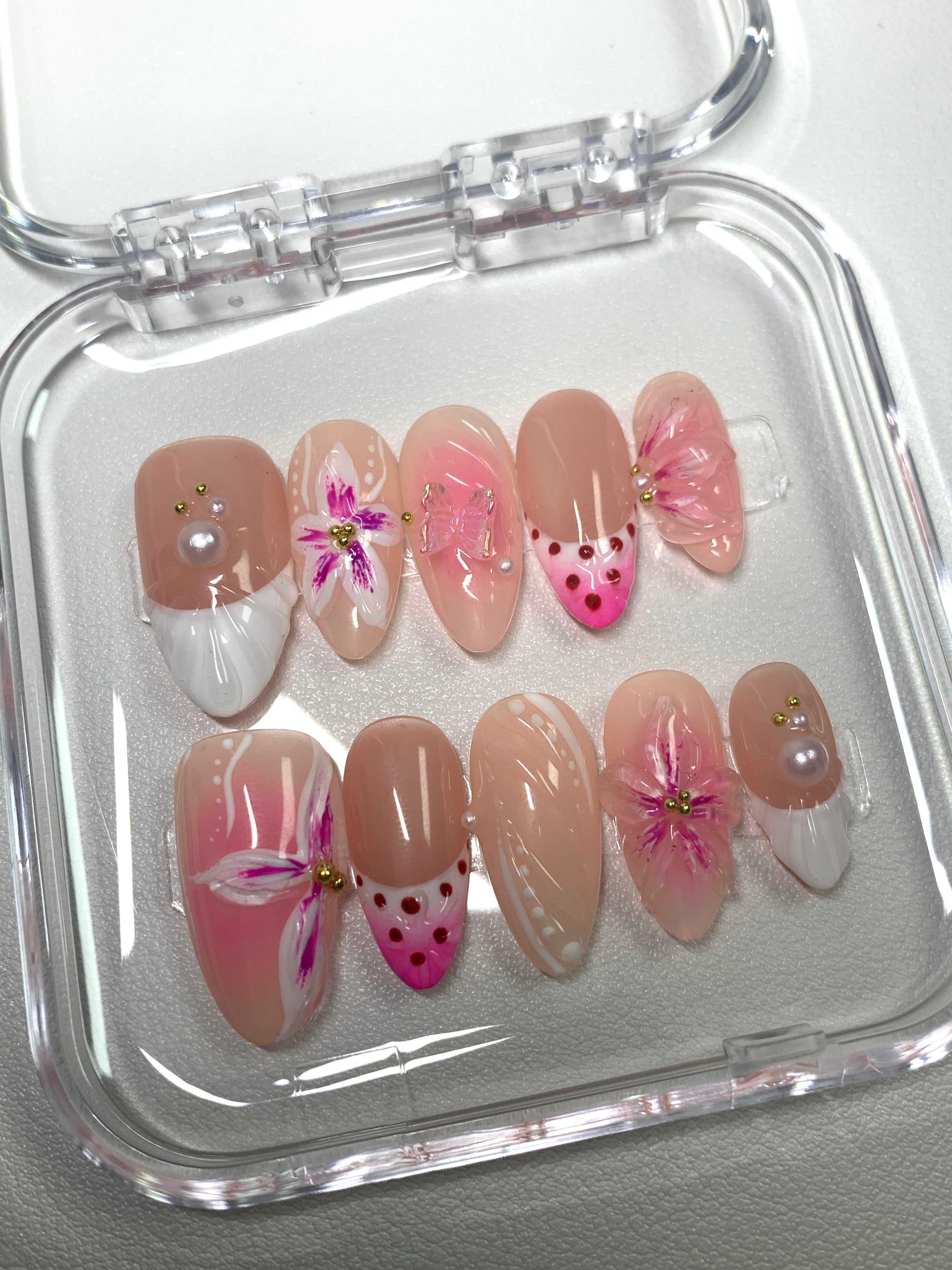 Fuchsia Blossom Nails