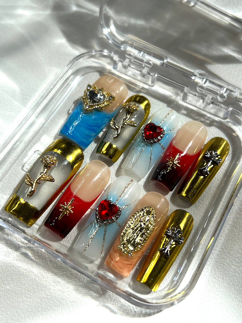 Opulent Gothic Square Nails