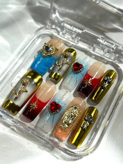 Opulent Gothic Square Nails