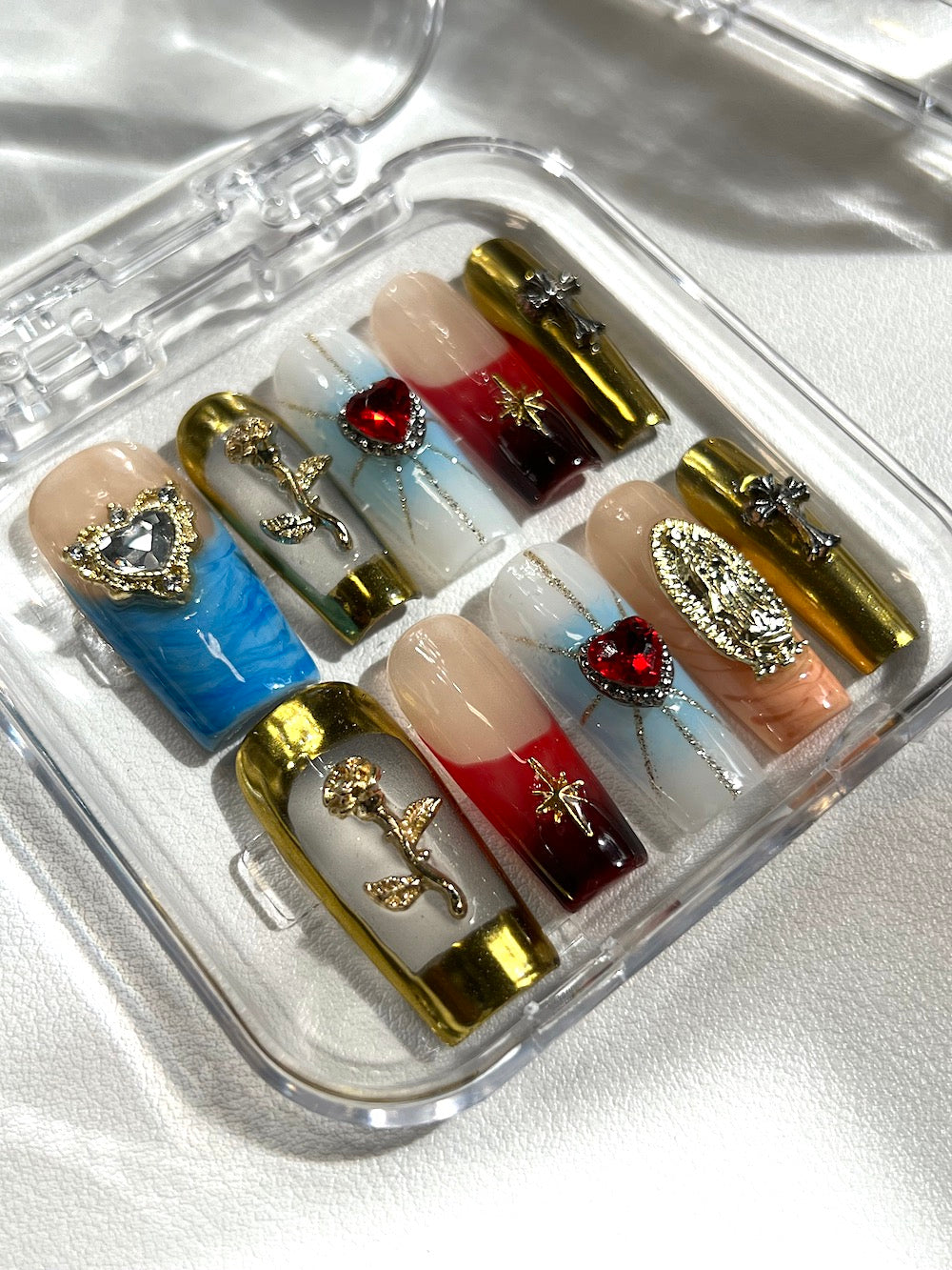 Opulent Gothic Square Nails