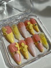 Sunny Stiletto Nails