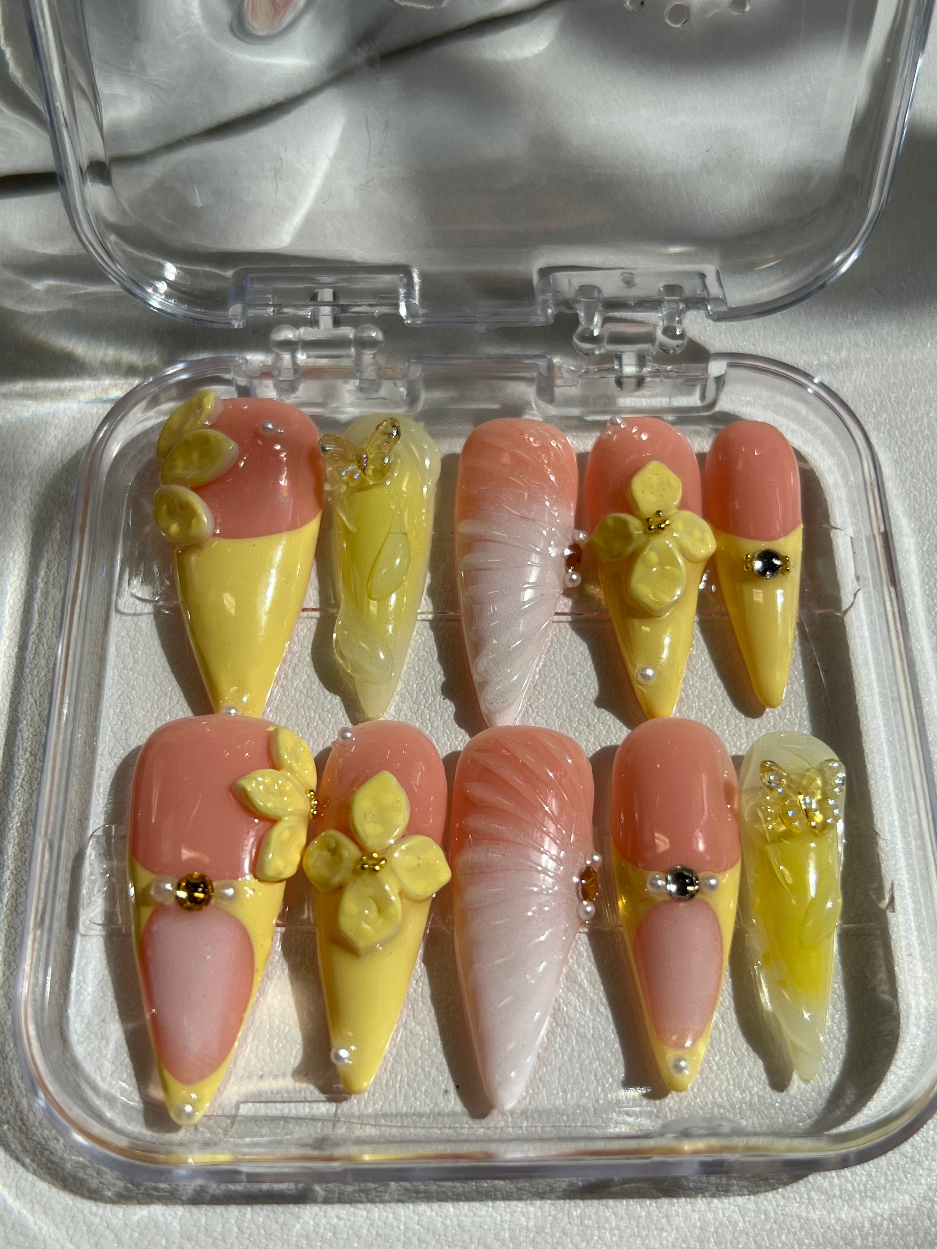 Sunny Stiletto Nails