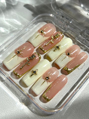 Elegant Charm Square Nails