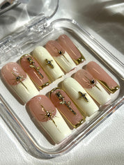 Elegant Charm Square Nails