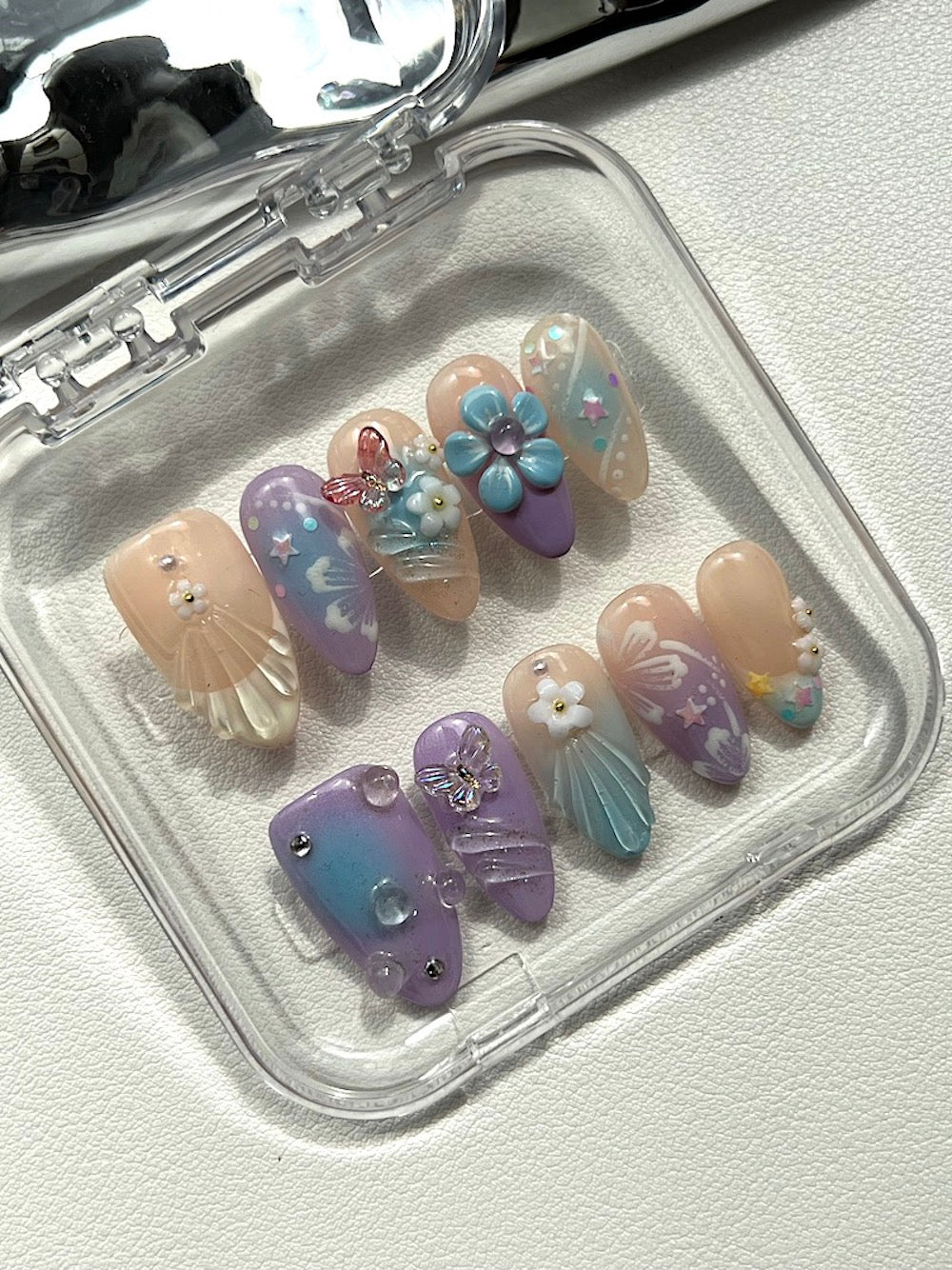 Dreamy Pastel Almond Nails