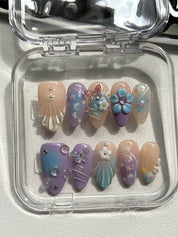 Dreamy Pastel Almond Nails