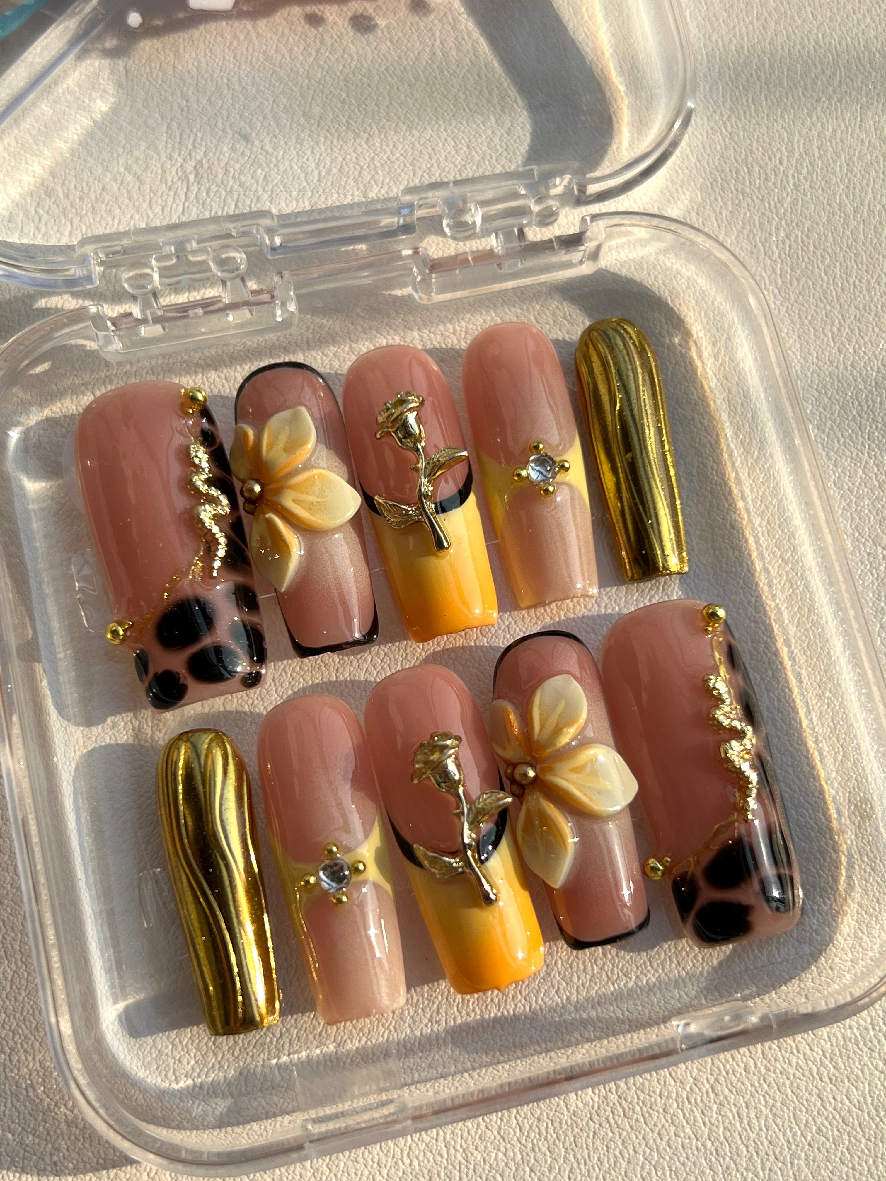 Dark Academia Wings Nails