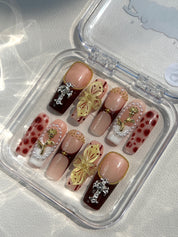 Opulent Floral Elegance Nails