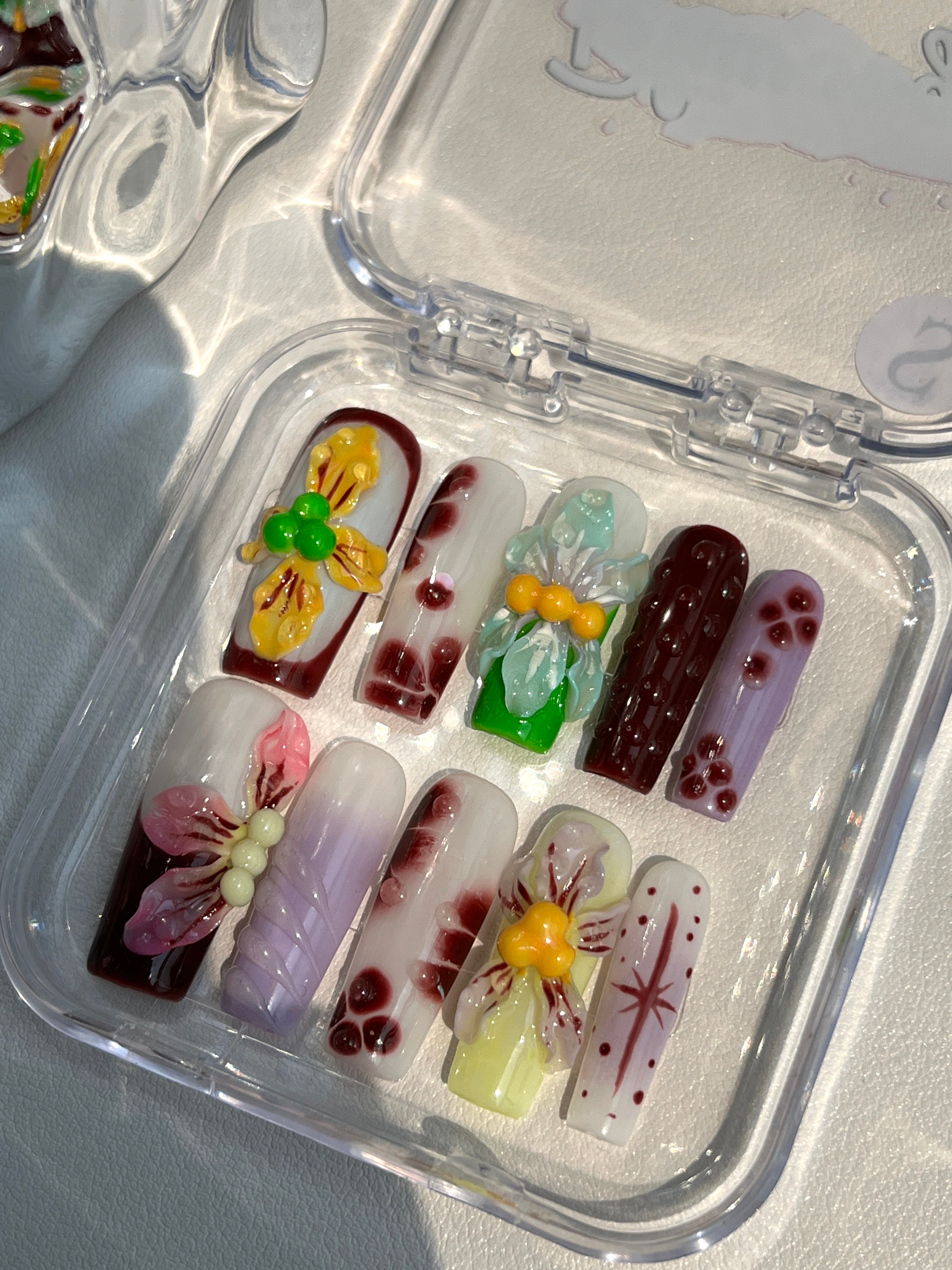 Mystical Forest Floral Nails