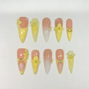 Sunny Stiletto Nails