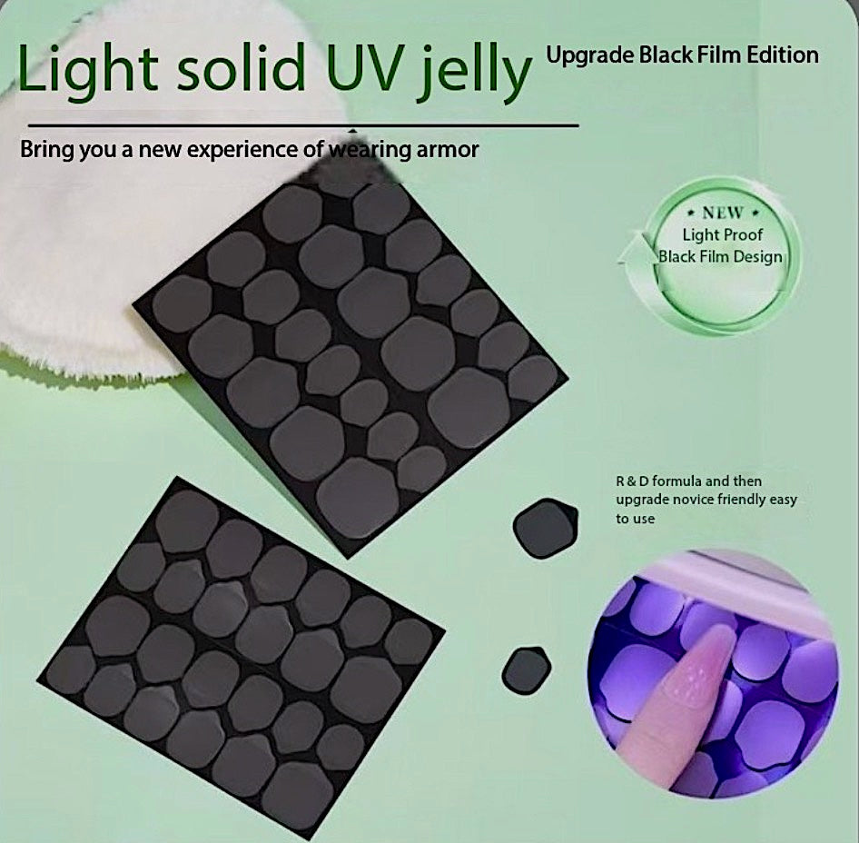 Ultra-Thin UV Jelly Glue Nail Stickers for Long-Lasting Wear---12 Packs