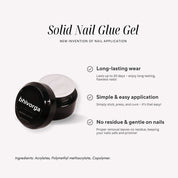 Solid Nail Glue Gel