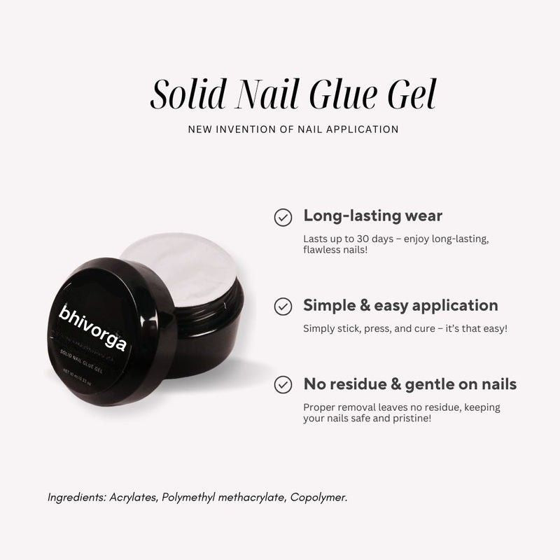Solid Nail Glue Gel
