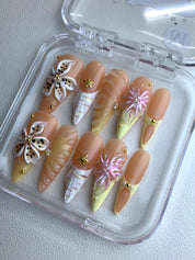 Whimsical Garden Bloom Nails41