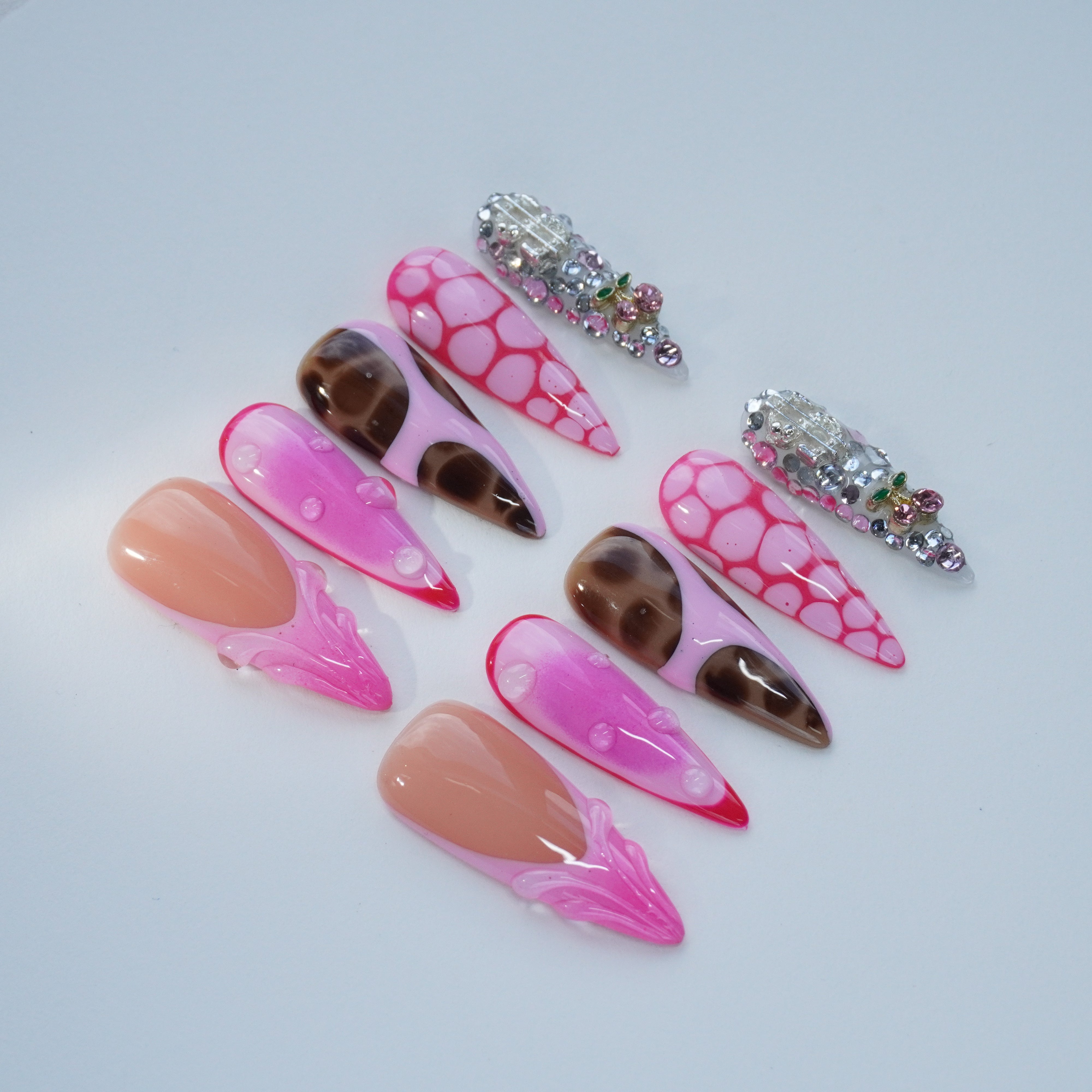 Pink - Toned Fantasy Press - On Nails